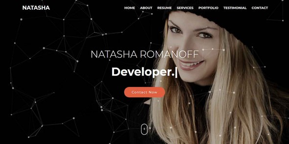 Natasha v1.0 – One Page Portfolio HTML Template