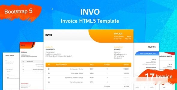INVO – Invoice HTML5 Template – 19 July 2022